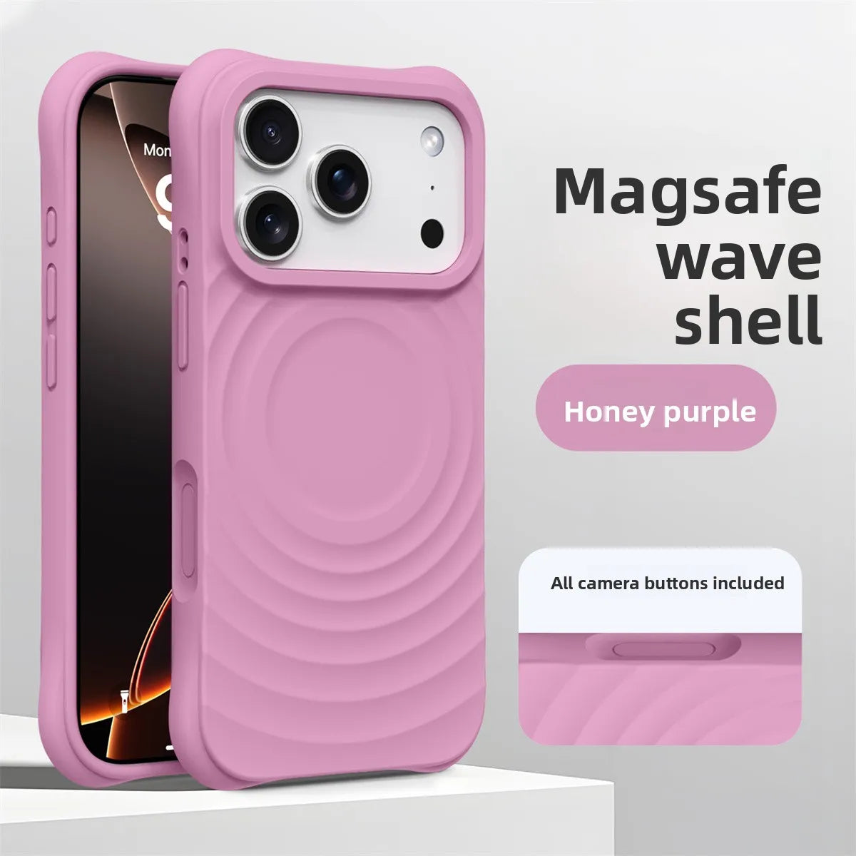 Water Ripple Silicone For Magsafe Wireless Charge Magnetic Phone Case