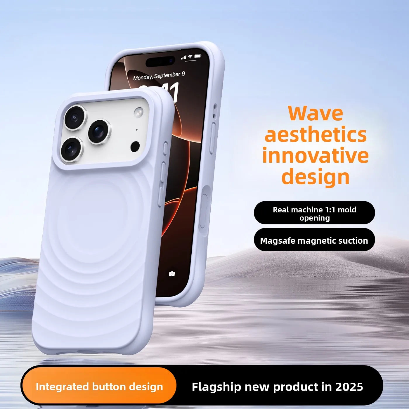 Water Ripple Silicone For Magsafe Wireless Charge Magnetic Phone Case
