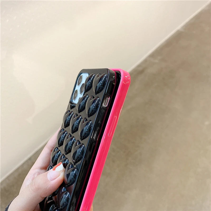 Cute 3D Heart Case For iPhone