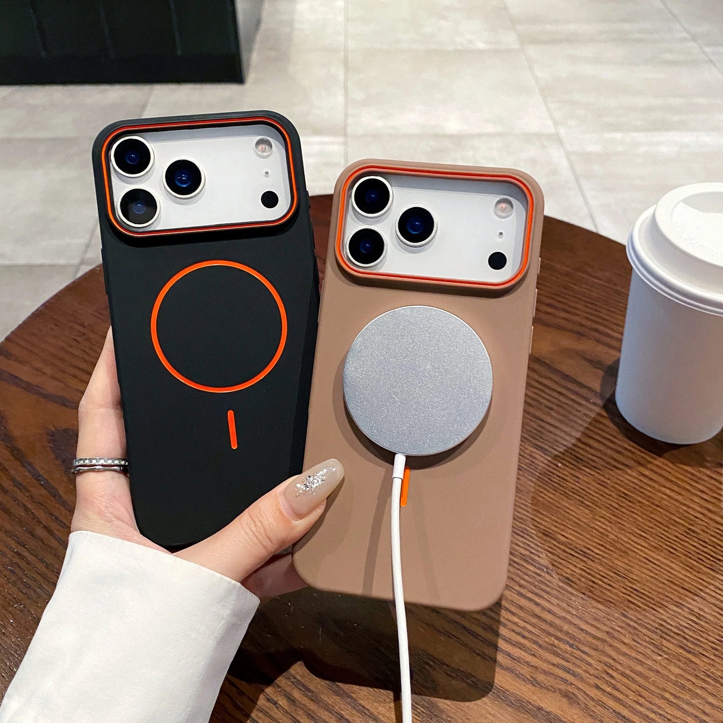 Magnetic Soft Phone Case For iPhone Wireless Charging Cover