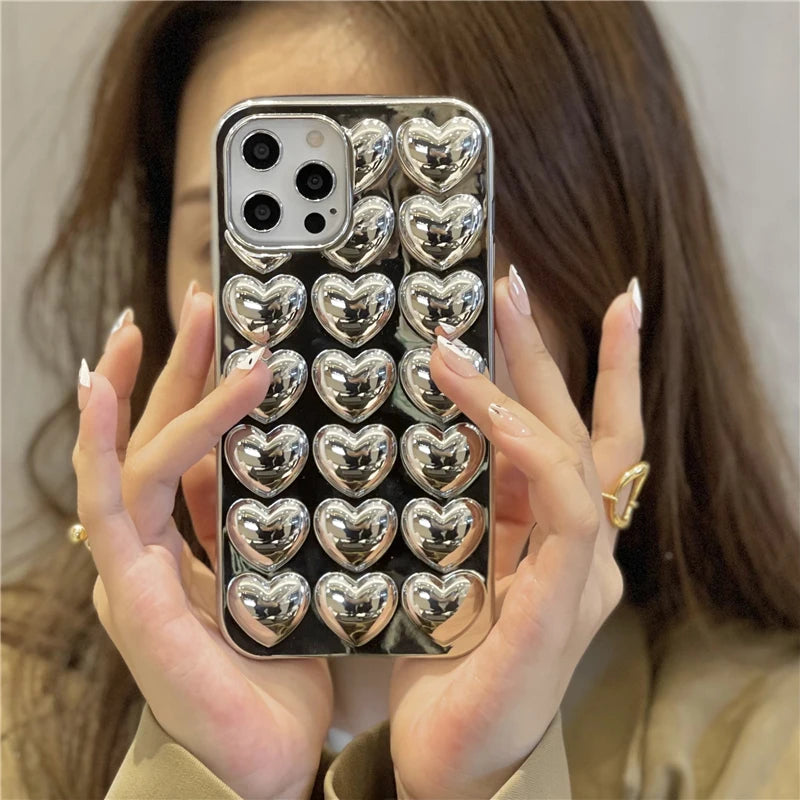 Cute 3D Heart Case For iPhone