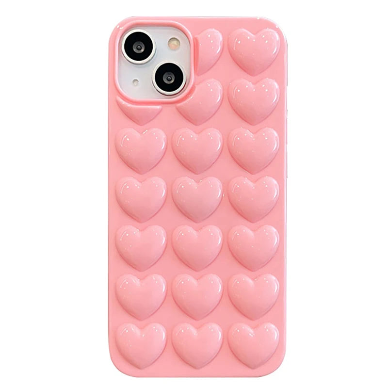 Cute 3D Heart Case For iPhone