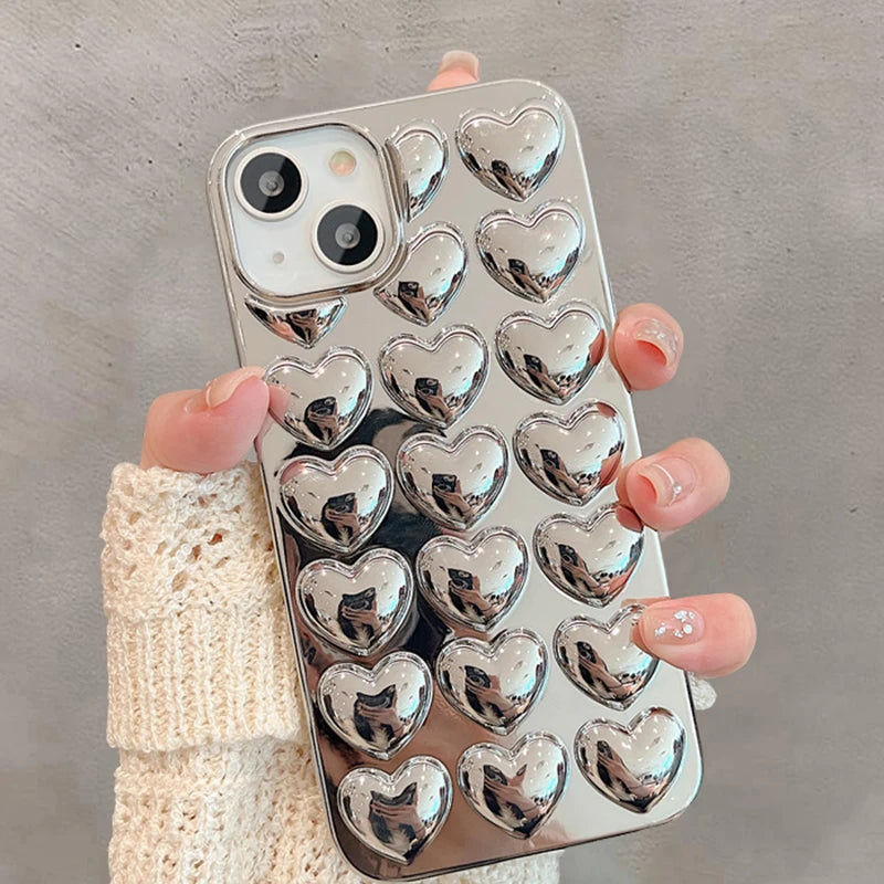 Cute 3D Heart Case For iPhone