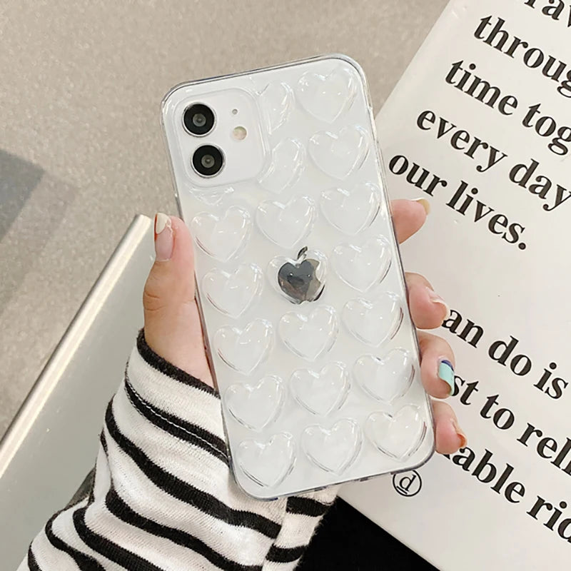 Cute 3D Heart Case For iPhone