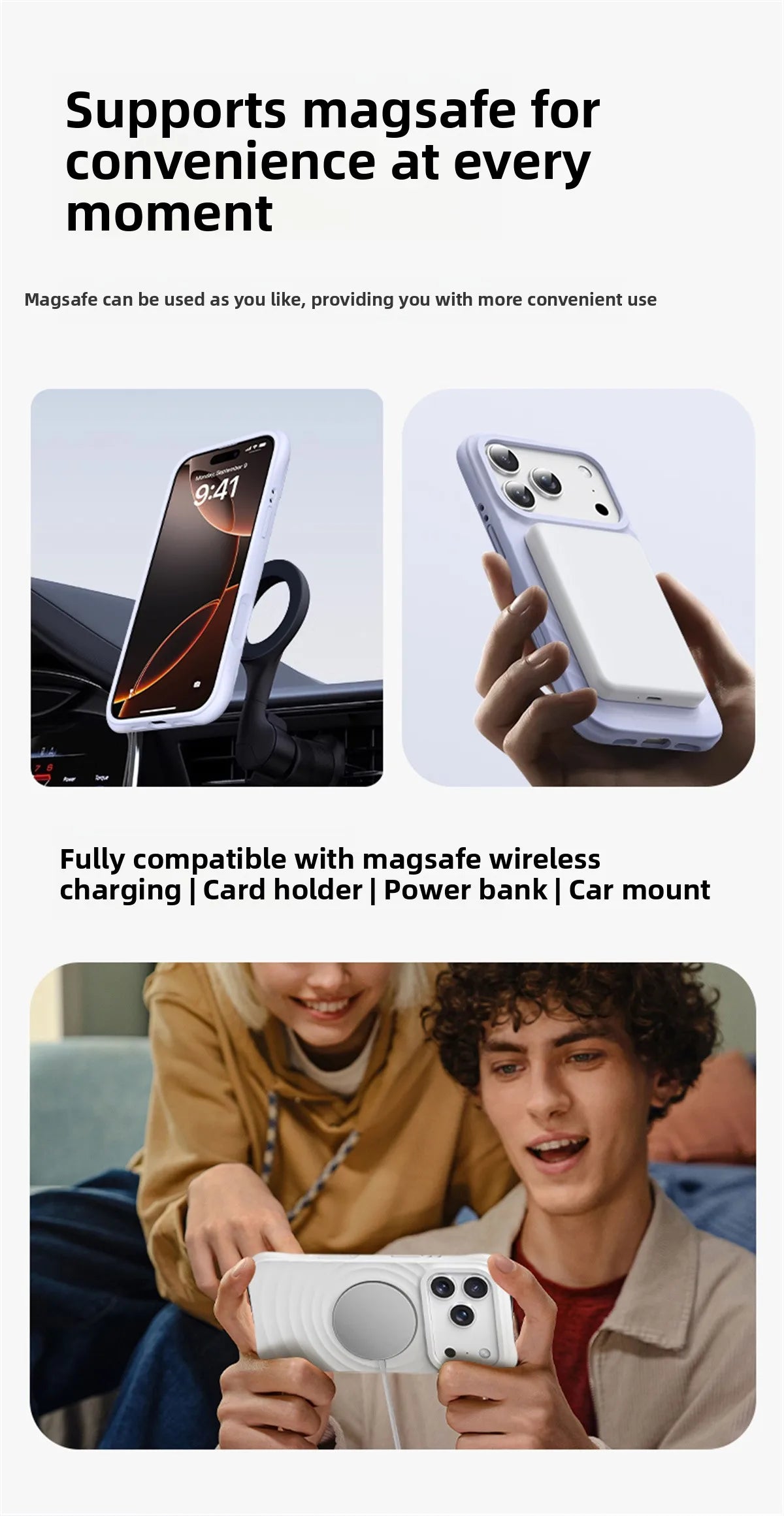 Water Ripple Silicone For Magsafe Wireless Charge Magnetic Phone Case