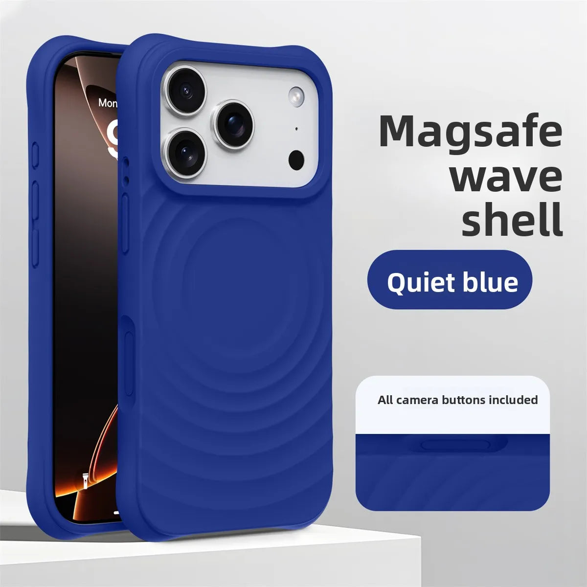 Water Ripple Silicone For Magsafe Wireless Charge Magnetic Phone Case