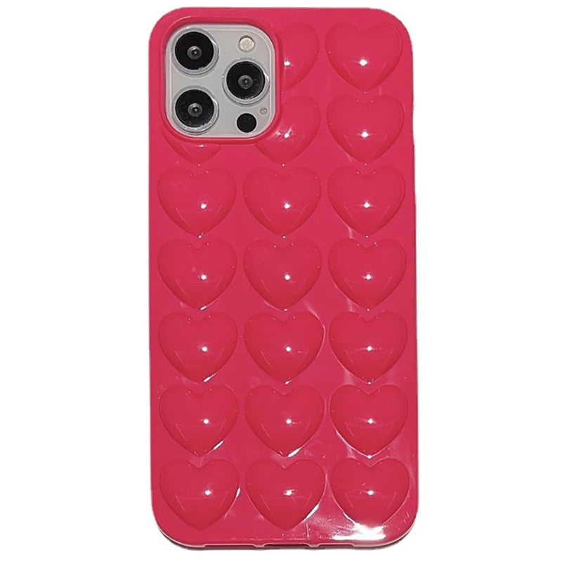 Cute 3D Heart Case For iPhone