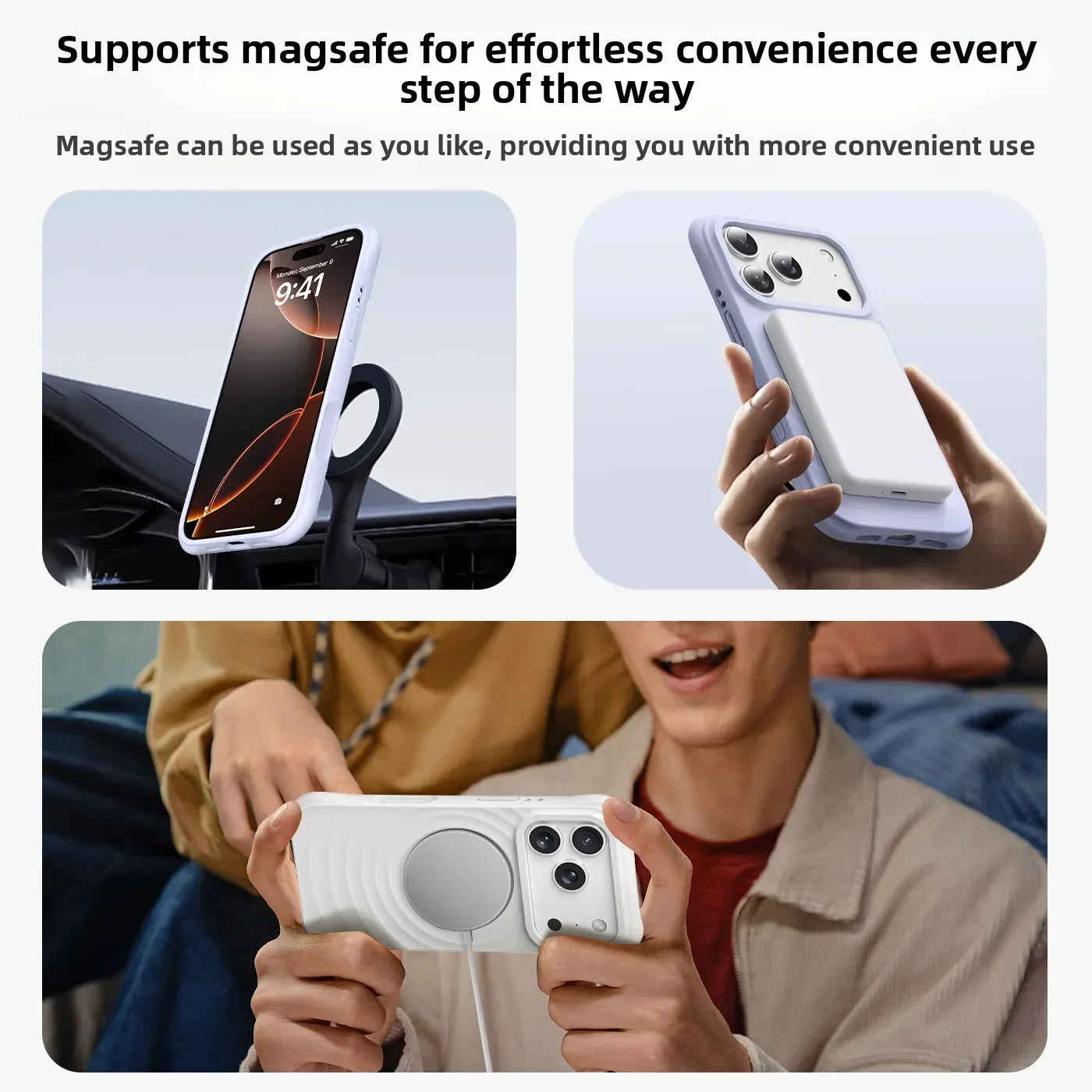 Water Ripple Silicone For Magsafe Wireless Charge Magnetic Phone Case