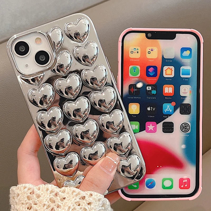 Cute 3D Heart Case For iPhone