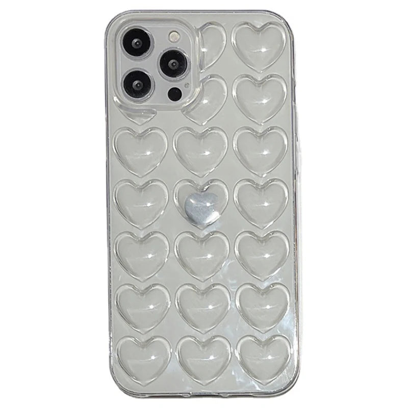 Cute 3D Heart Case For iPhone