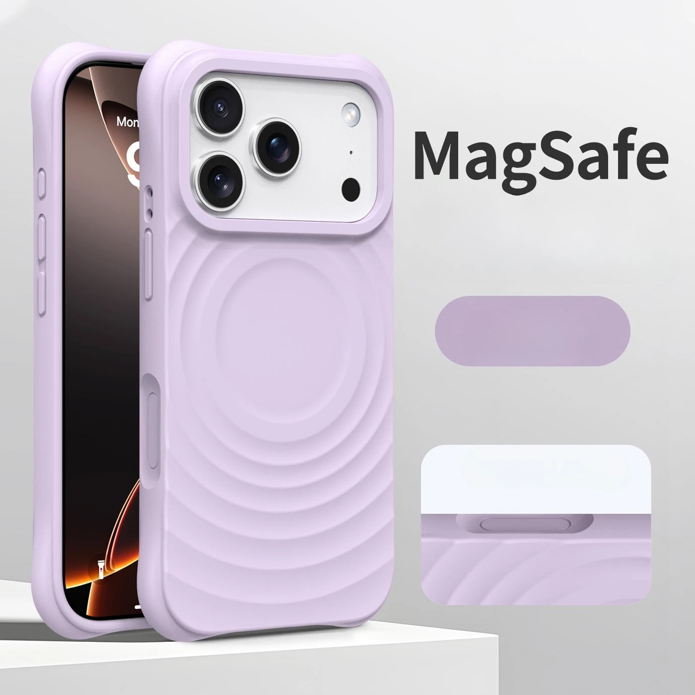 Water Ripple Silicone For Magsafe Wireless Charge Magnetic Phone Case