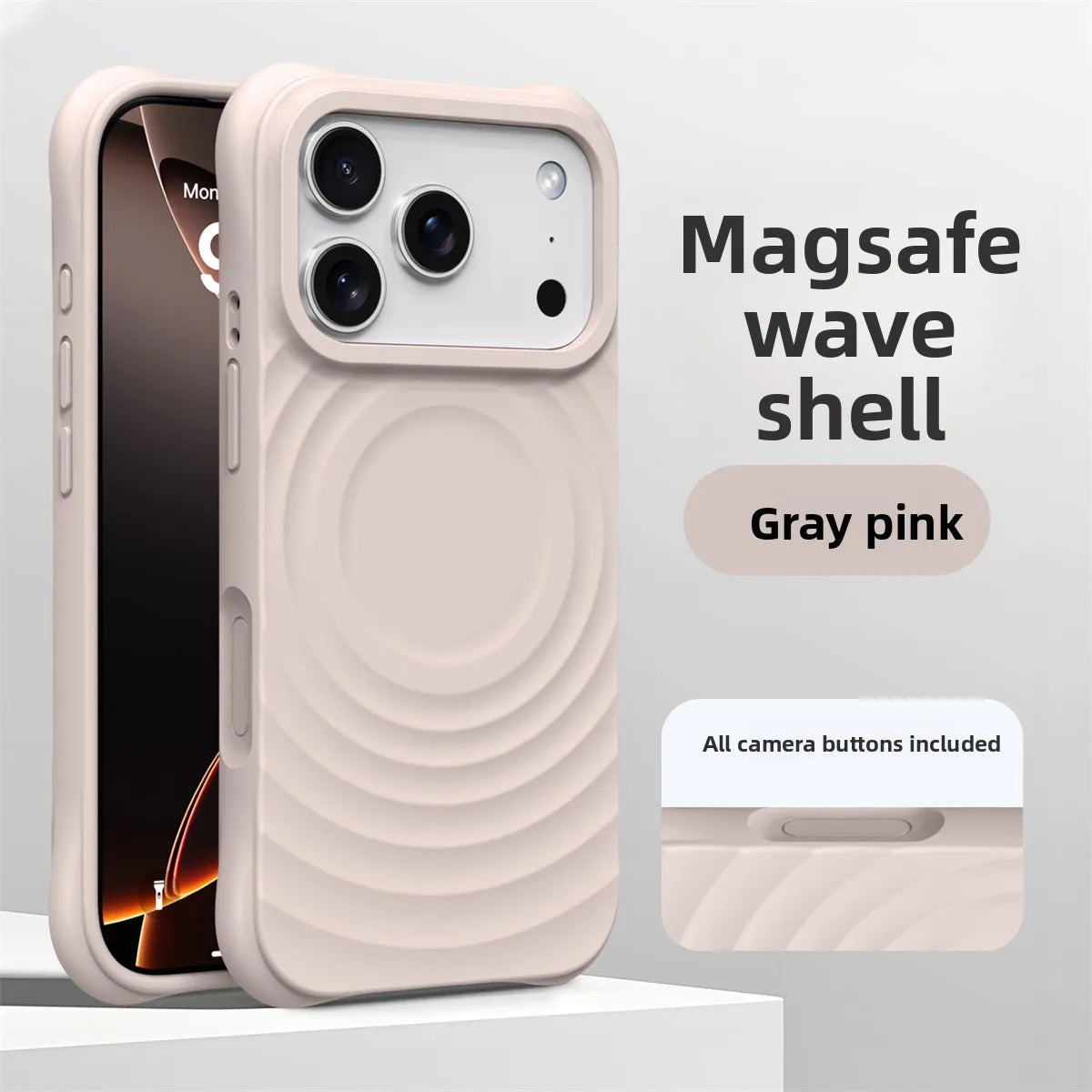 Water Ripple Silicone For Magsafe Wireless Charge Magnetic Phone Case