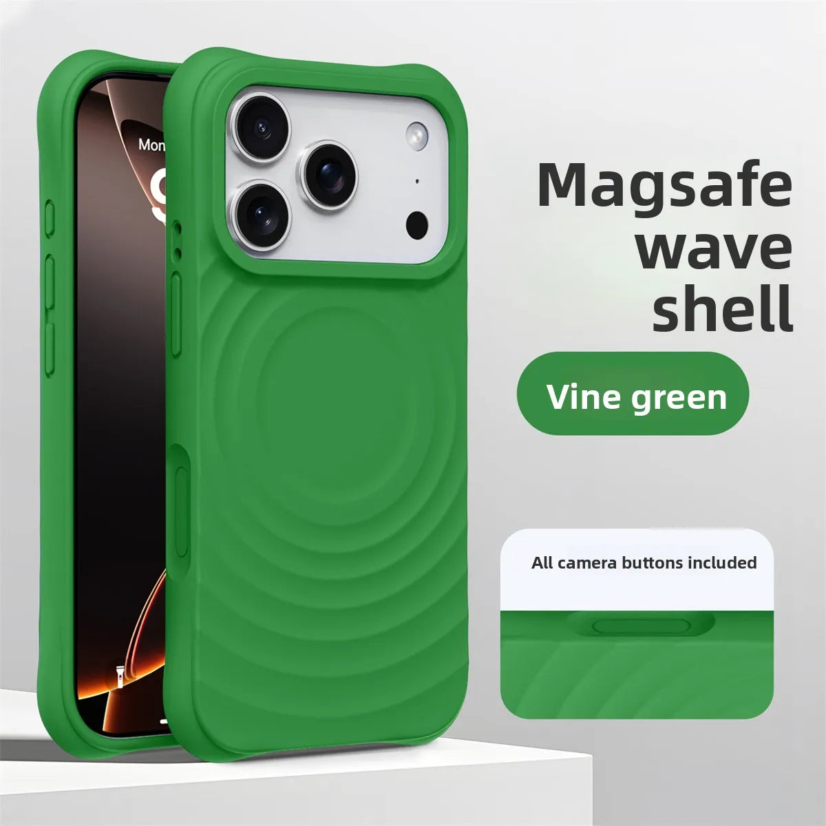 Water Ripple Silicone For Magsafe Wireless Charge Magnetic Phone Case