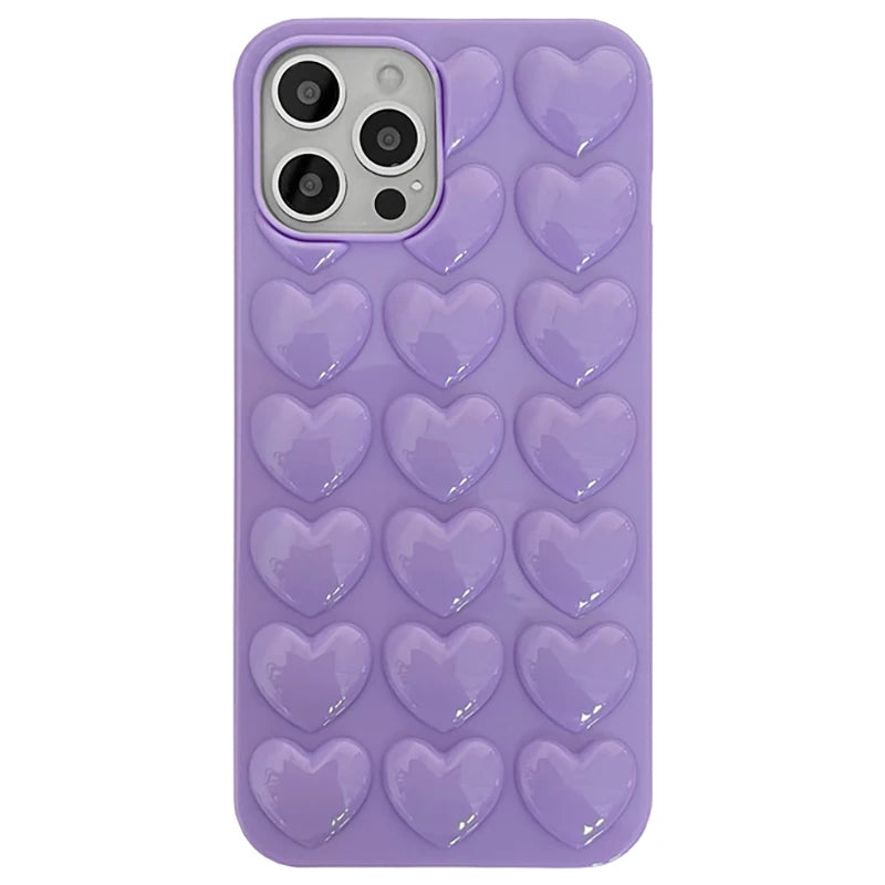 Cute 3D Heart Case For iPhone