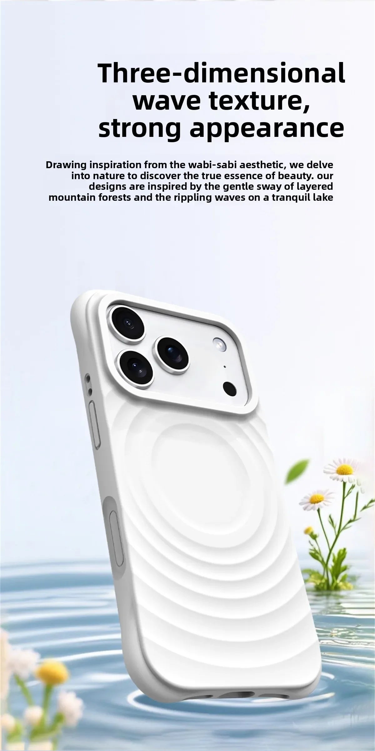 Water Ripple Silicone For Magsafe Wireless Charge Magnetic Phone Case
