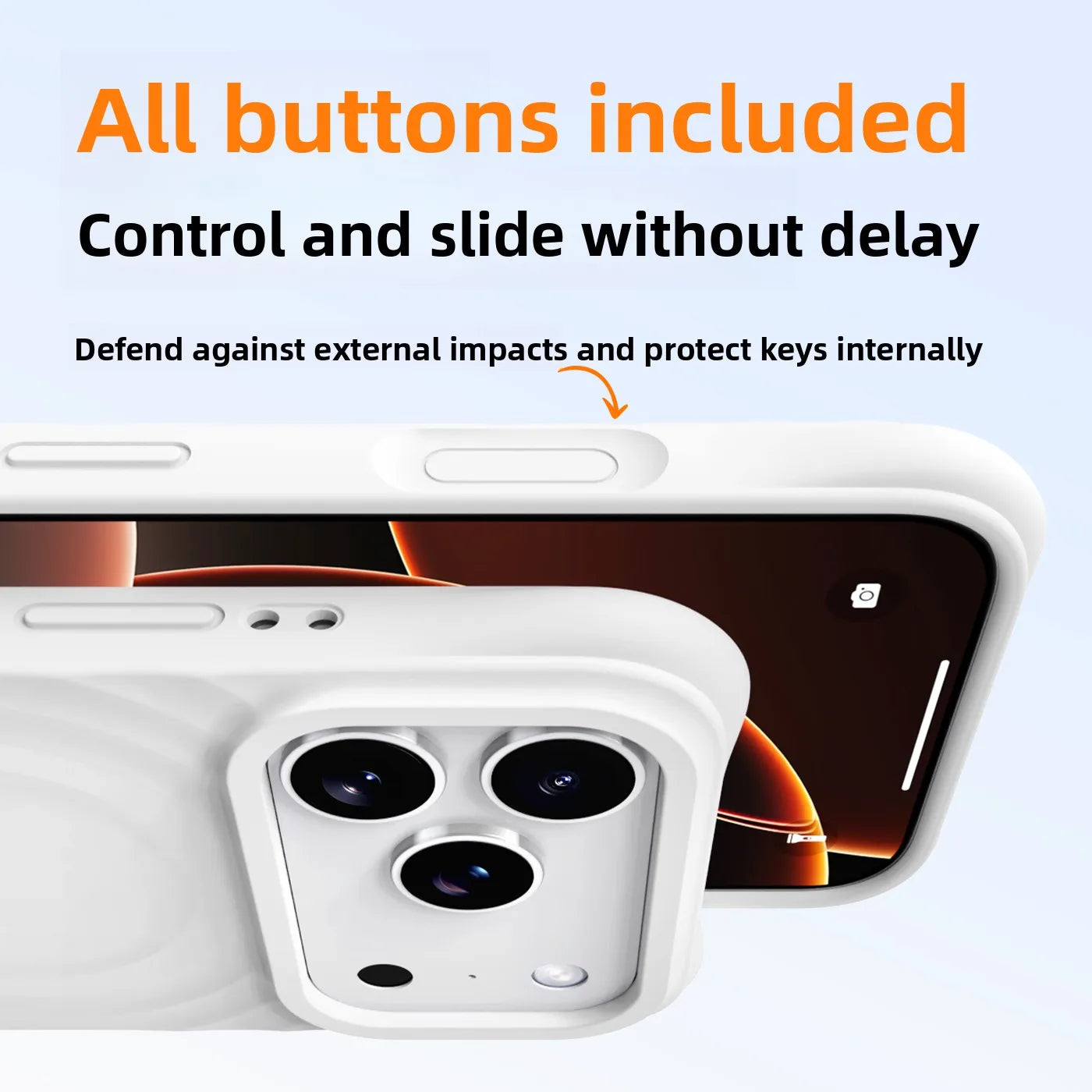 Water Ripple Silicone For Magsafe Wireless Charge Magnetic Phone Case