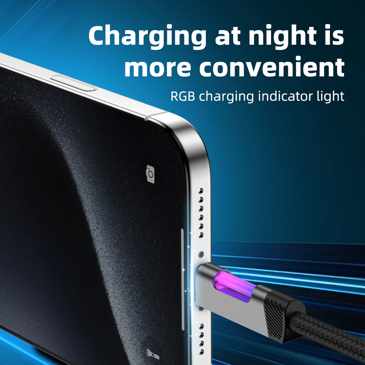 RGB Fast Charging Cable 120W USB Type C