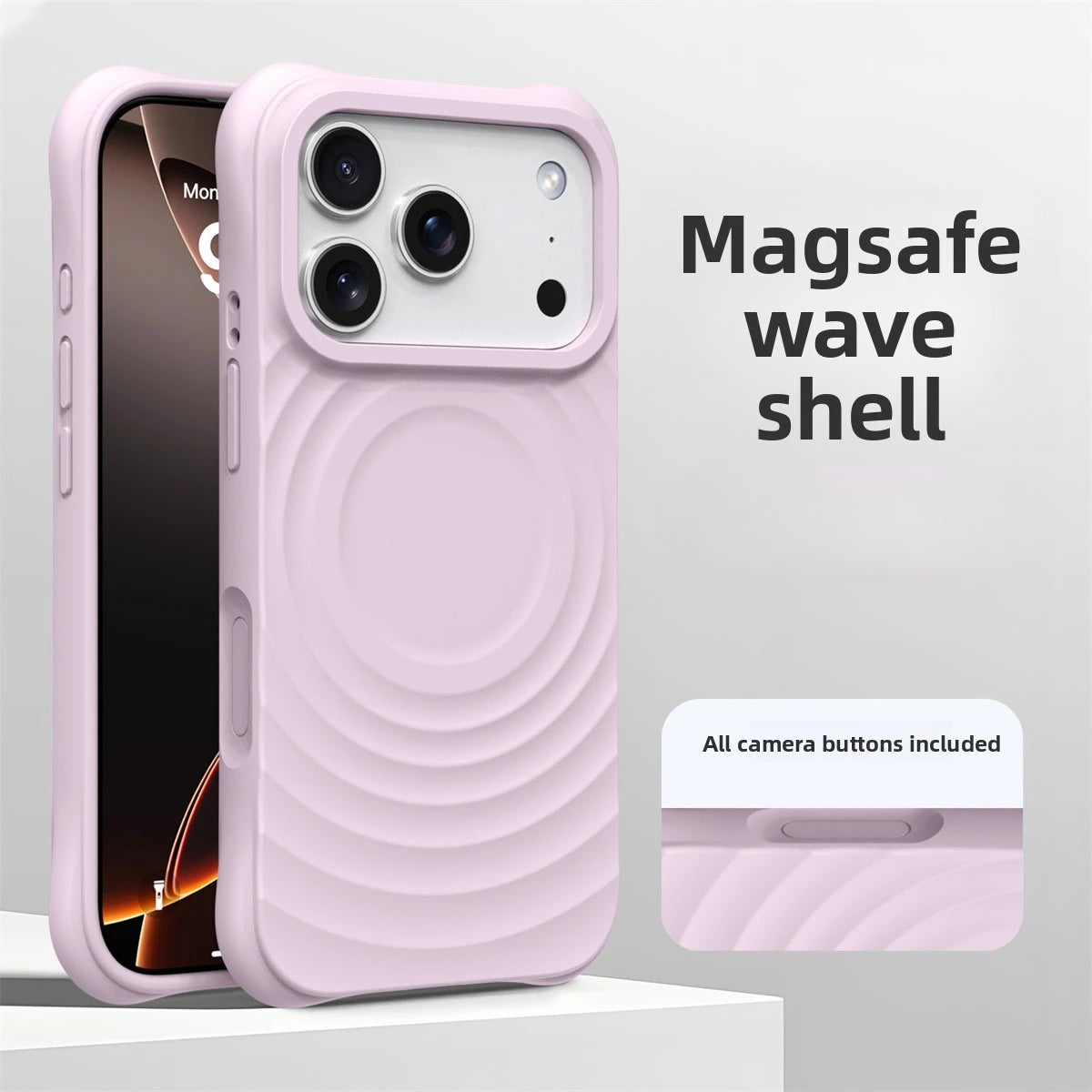 Water Ripple Silicone For Magsafe Wireless Charge Magnetic Phone Case