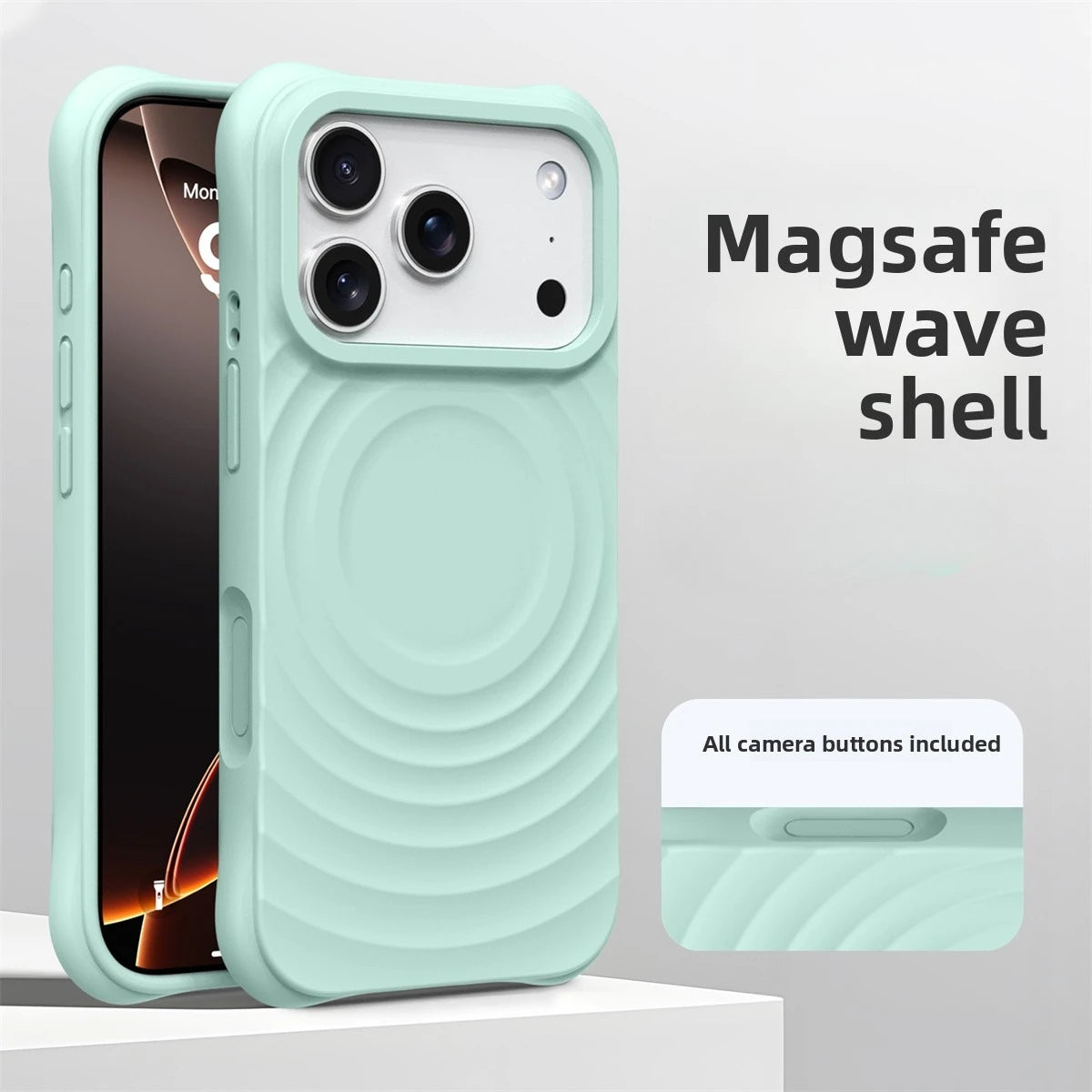 Water Ripple Silicone For Magsafe Wireless Charge Magnetic Phone Case