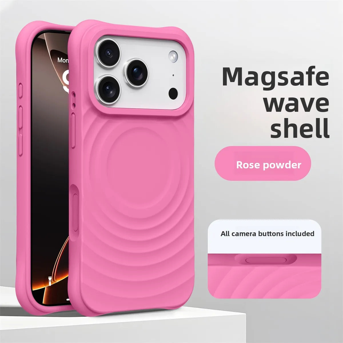 Water Ripple Silicone For Magsafe Wireless Charge Magnetic Phone Case