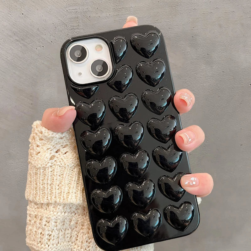 Cute 3D Heart Case For iPhone