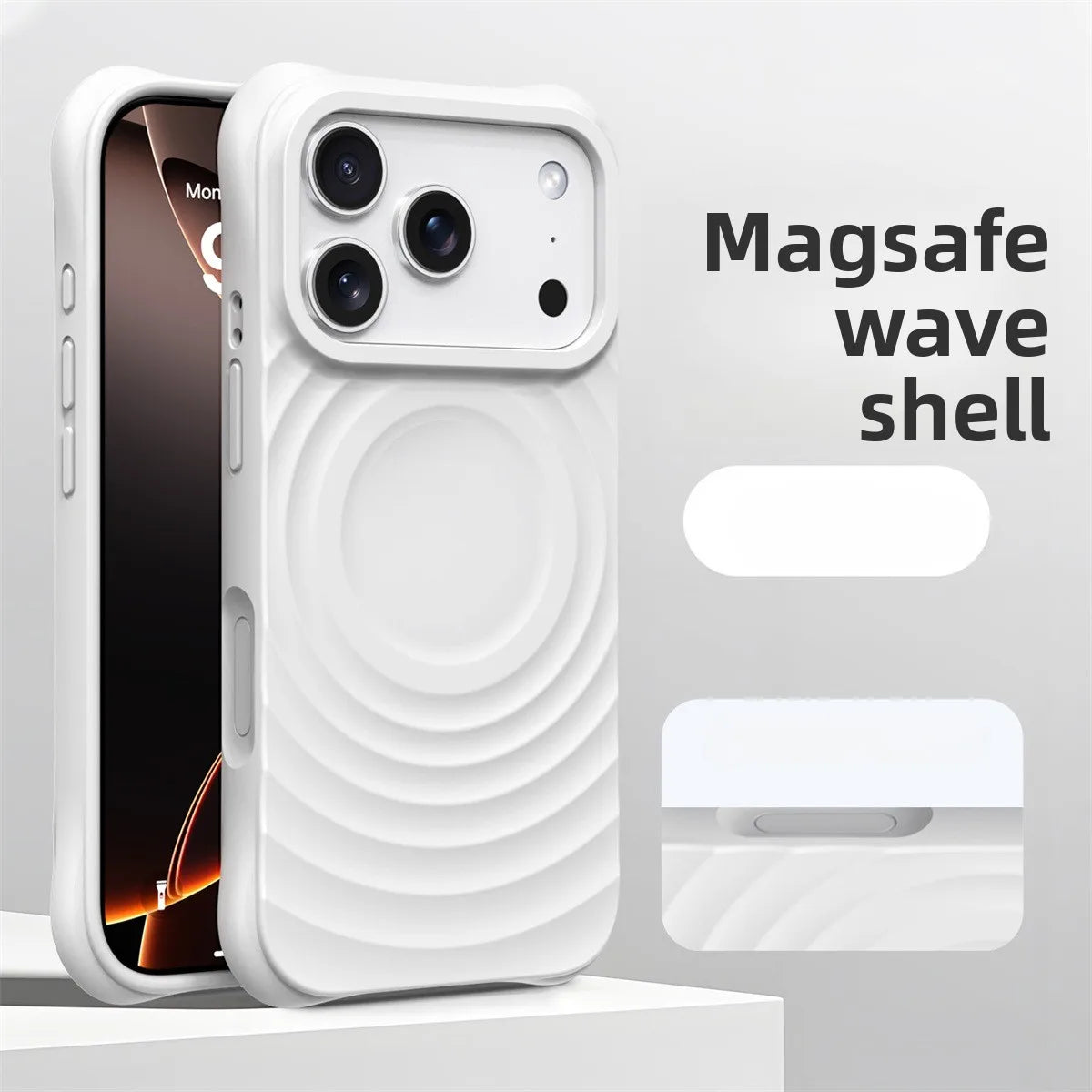 Water Ripple Silicone For Magsafe Wireless Charge Magnetic Phone Case