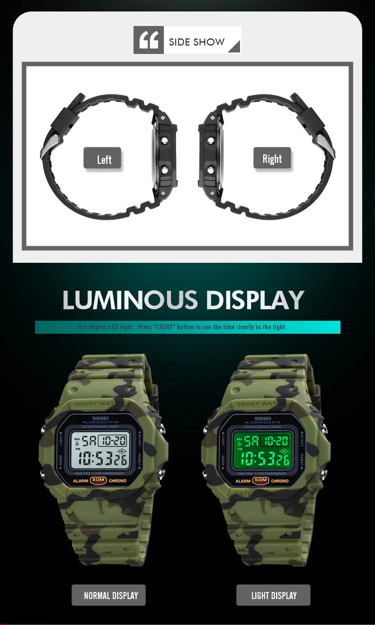 SKMEI 1628 Military Digital Watch Waterproof