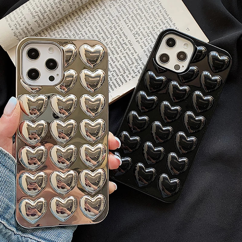 Cute 3D Heart Case For iPhone