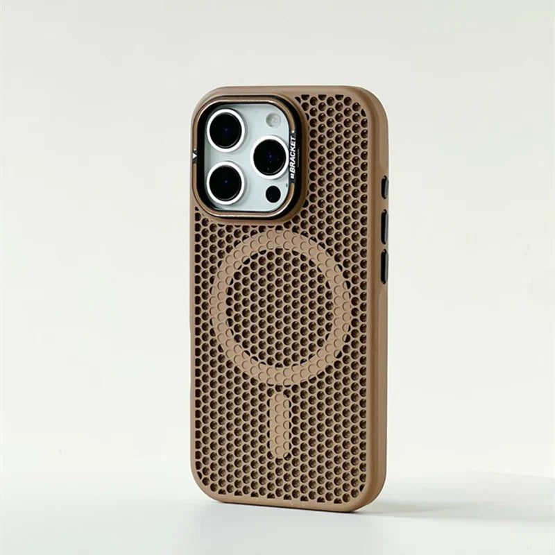 Honeycomb Grid Mesh Cooling for Magsafe Case for iPhone 16 15 14