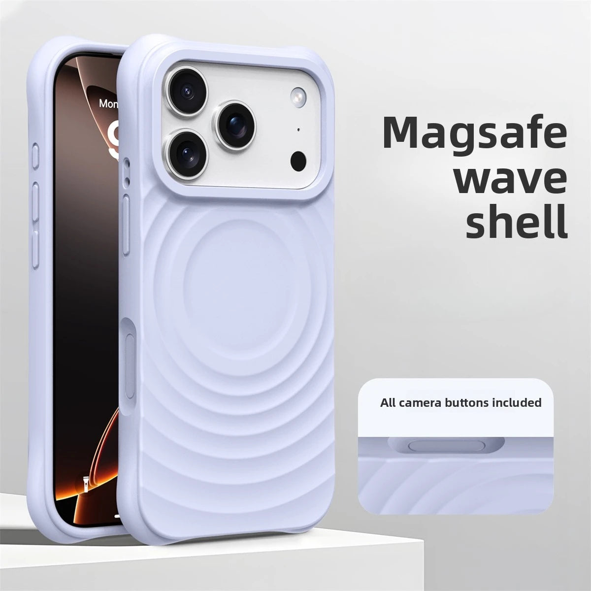 Water Ripple Silicone For Magsafe Wireless Charge Magnetic Phone Case
