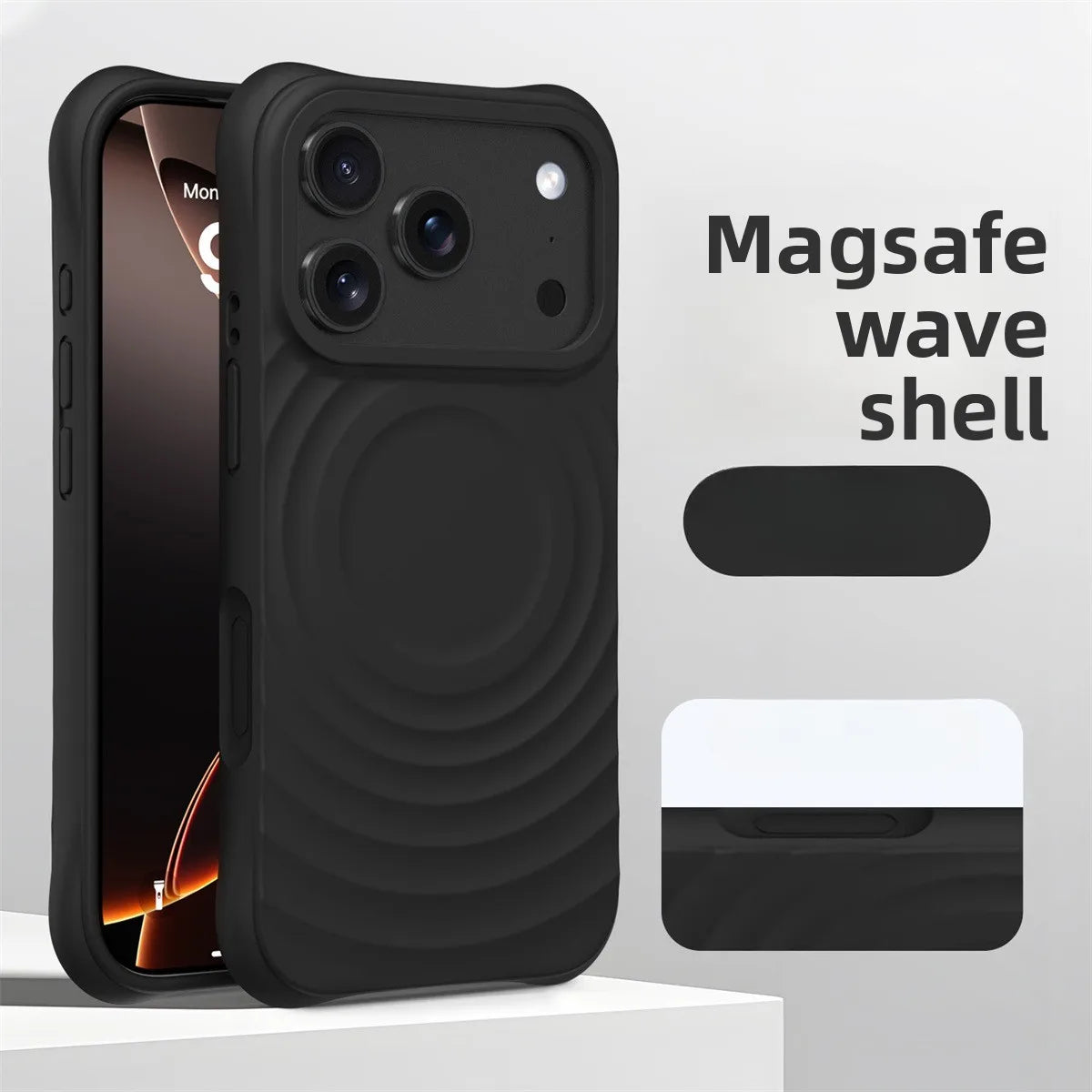Water Ripple Silicone For Magsafe Wireless Charge Magnetic Phone Case