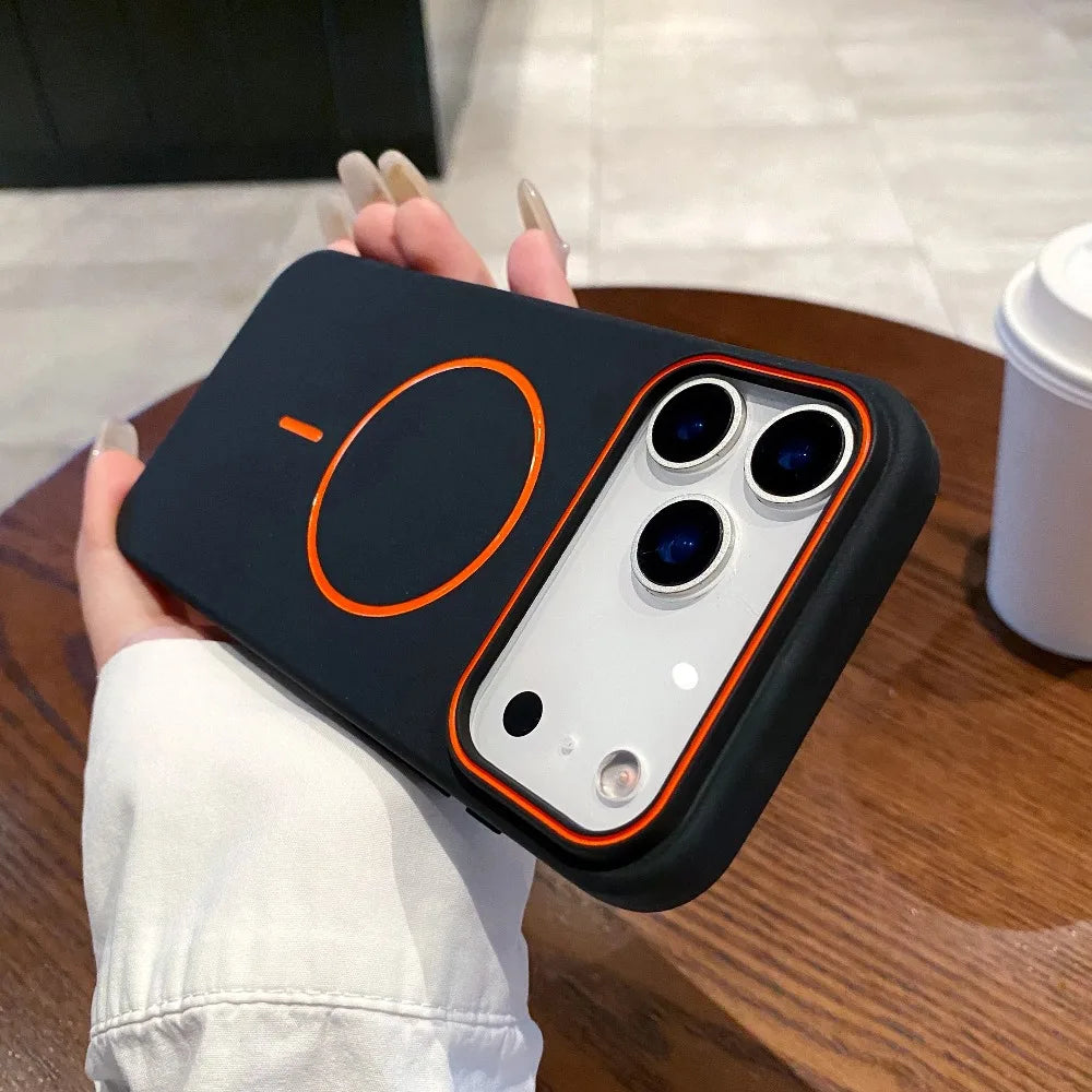Magnetic Soft Phone Case For iPhone Wireless Charging Cover