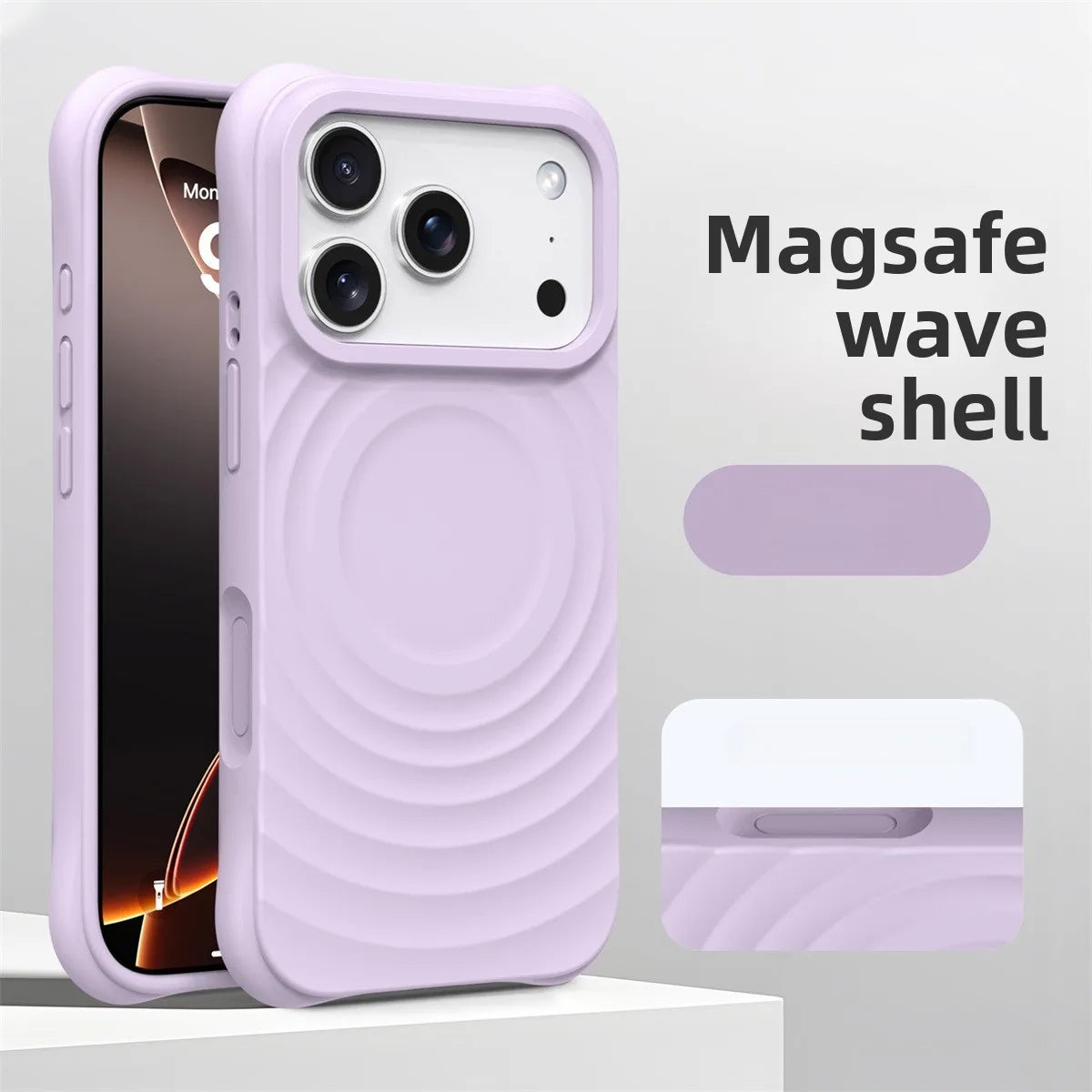 Water Ripple Silicone For Magsafe Wireless Charge Magnetic Phone Case